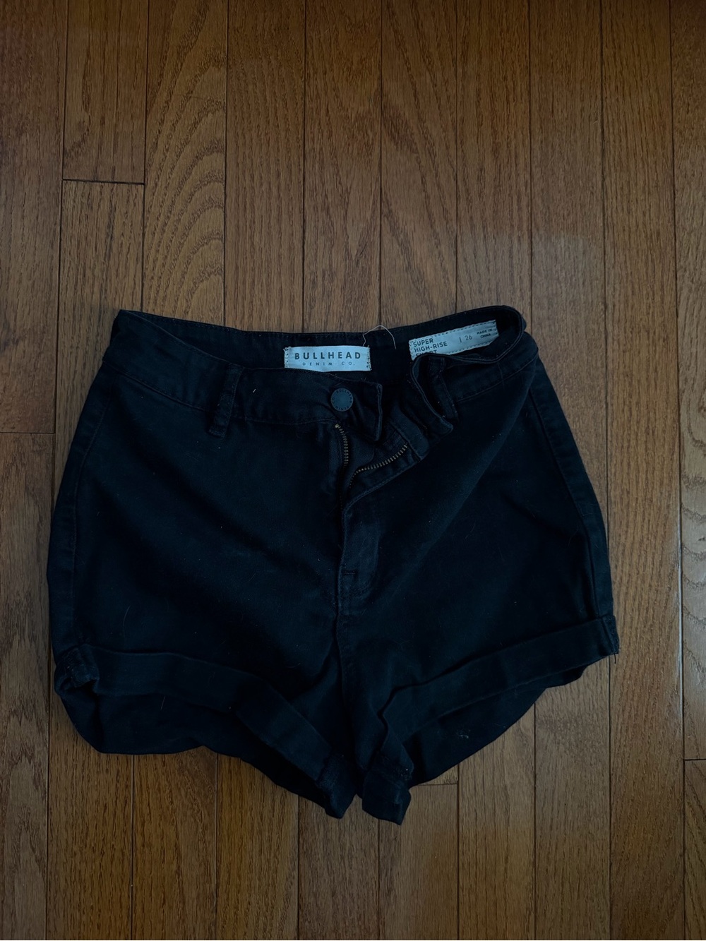 PacSun Bullhead Black High-Rise Jean Shorts